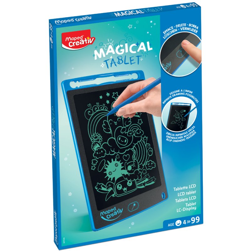 Maped Ardoise LCD créative, bleu, 33×25 cm