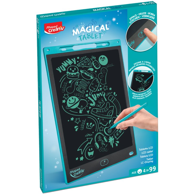 Maped Ardoise LCD créative, bleu, 33×25 cm