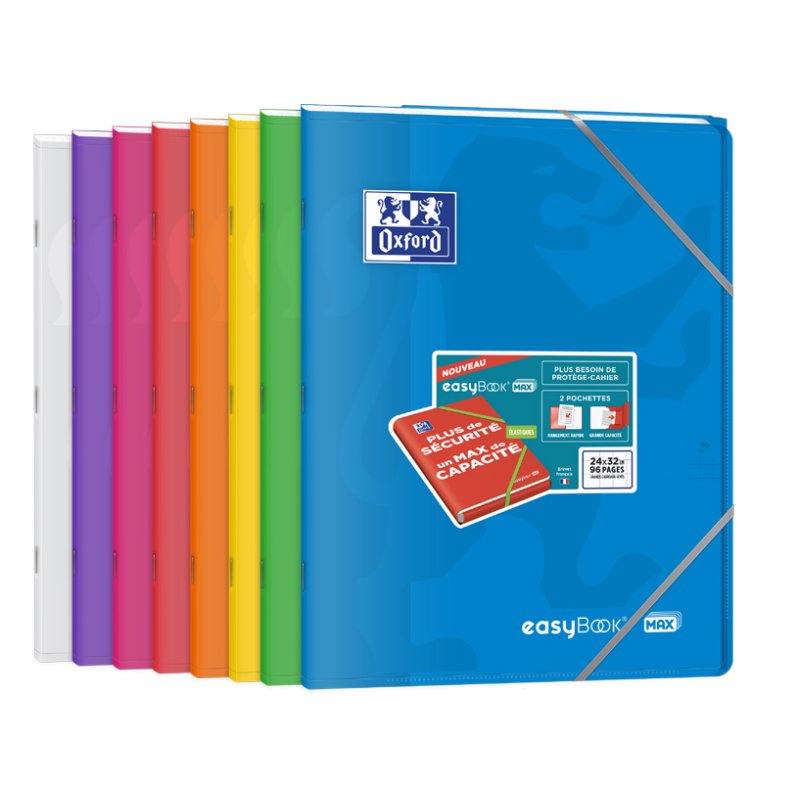 Oxford EasyBOOK MAX cahier de brouillon, 240×320 mm, 96 pages, couverture colorée