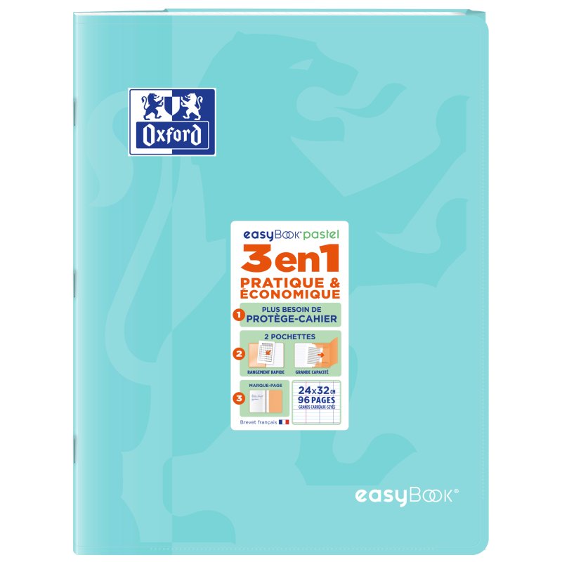 Oxford EasyBOOK Pastel writing pad, 240 × 320 mm, pastel colours, 96 pages