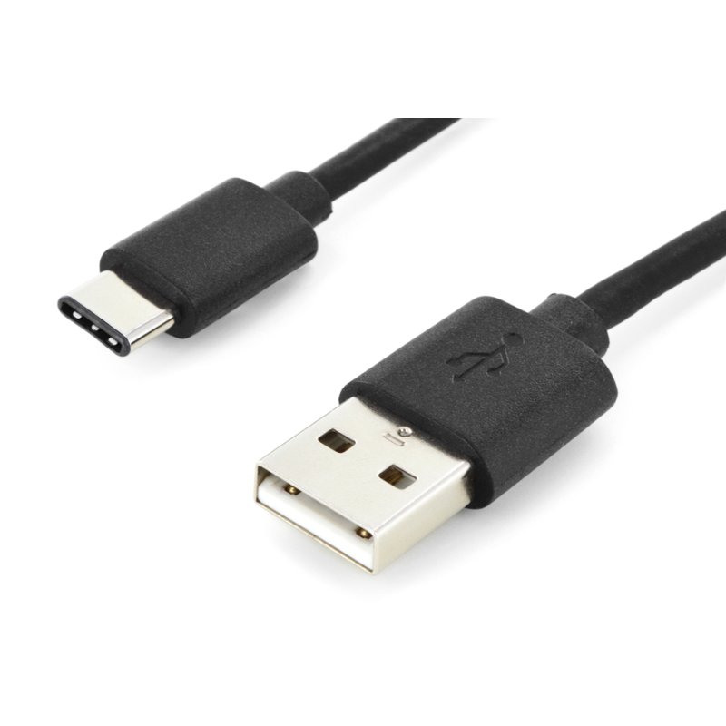 DIGITUS Câble USB 2.0, USB-C vers USB-A, noir, 1,8 m