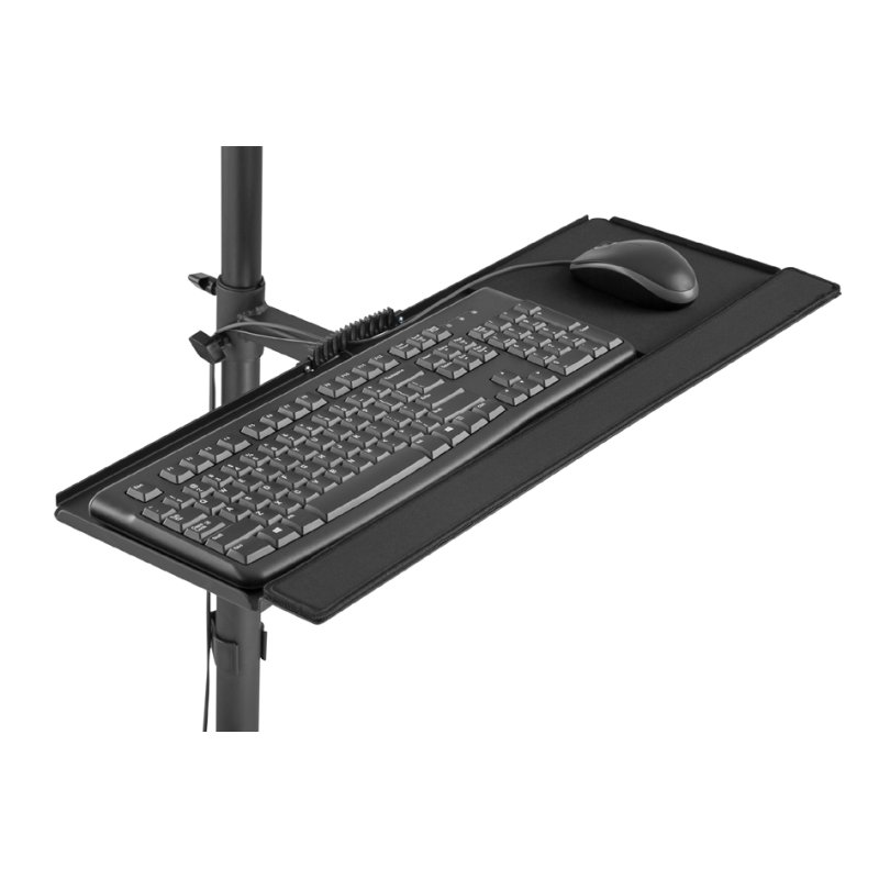 DIGITUS mobiele werkplek workstation, hoogteverstelling 17-32 inch, VESA-bevestiging, zwart