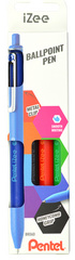 Pentel iZee drukbalpennen set, basiskleuren, 0,3 mm, 4 stuks