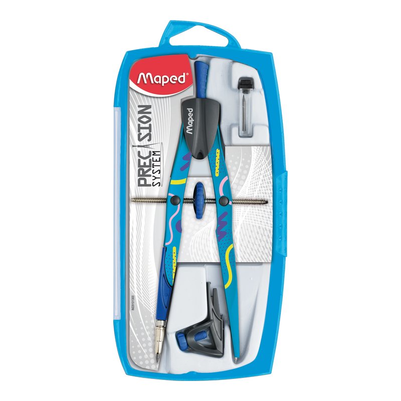 Boîte à compas Maped PRECISION SYSTEM, 3 pièces, assorties, 165 mm