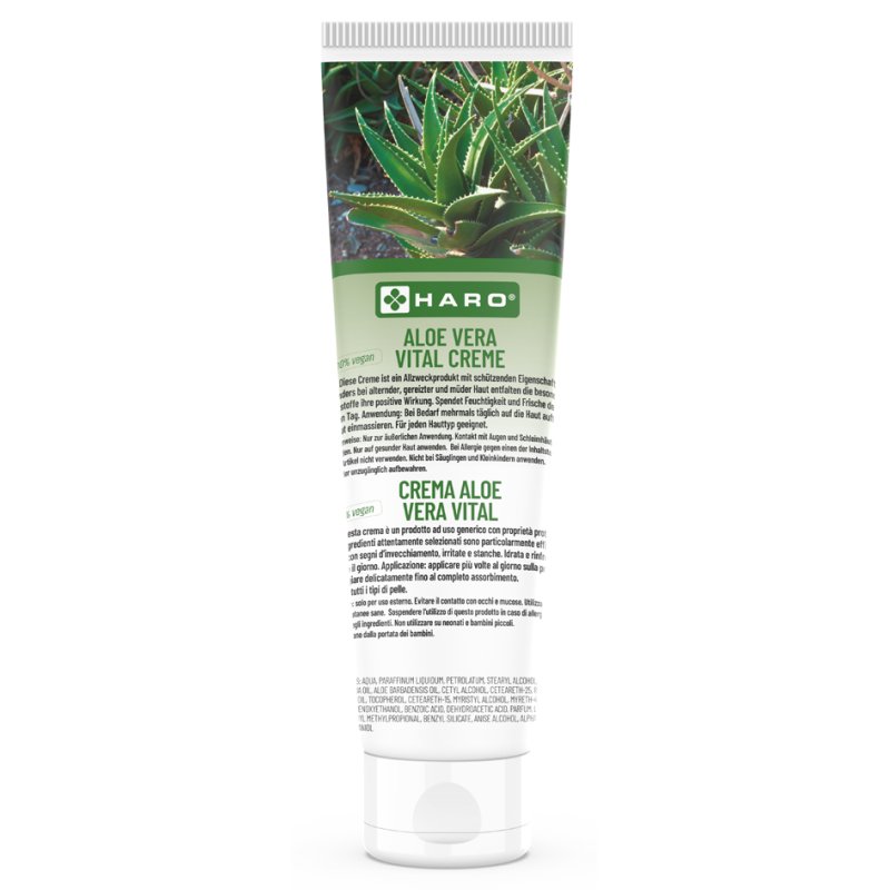HARO aloë vera vitaliteitscrème, 100% vegan, tube 100 ml