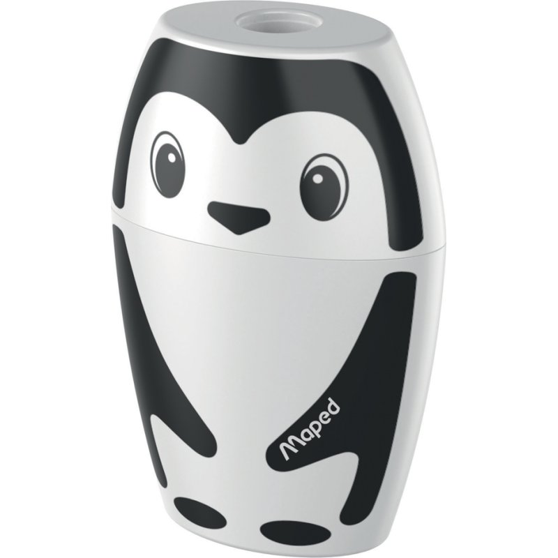 Maped taille-crayon Fancy, noir/blanc, motifs variés, plastique