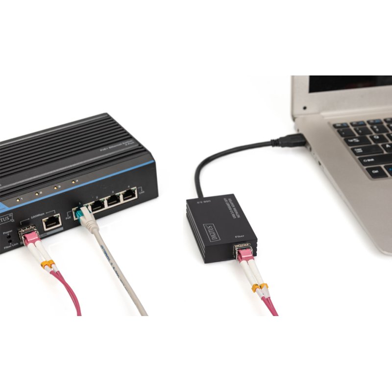 DIGITUS USB 3.0 glasvezel-netwerkadapter, SFP, 1000 Mbps