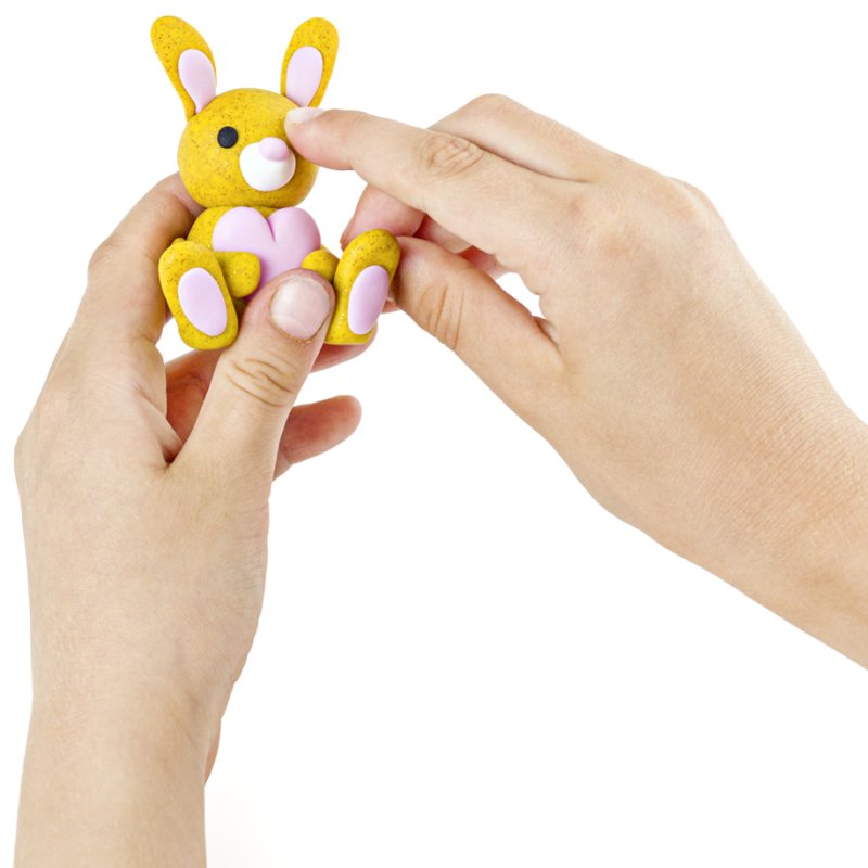 FIMO Kids boetseerklei set Dreamy Pets, ofenhardend, 4×42 g, wit/roze/glitter goud/zwart
