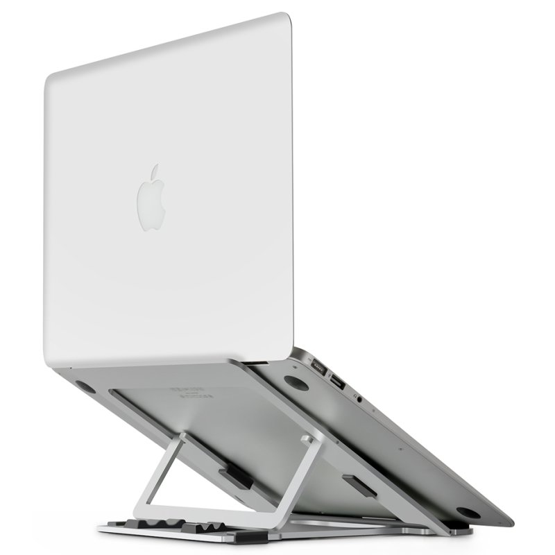 ALBA laptopstandaard, aluminium, zilver, inklapbaar