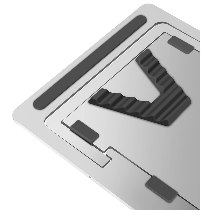 ALBA laptopstandaard, aluminium, zilver, inklapbaar