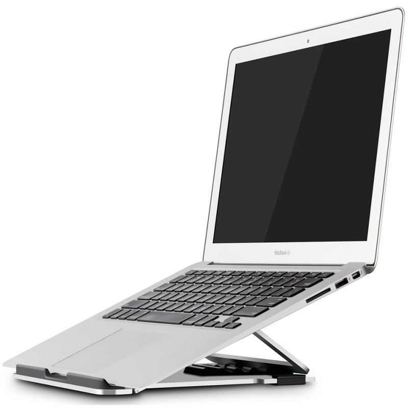 ALBA laptopstandaard, aluminium, zilver, inklapbaar