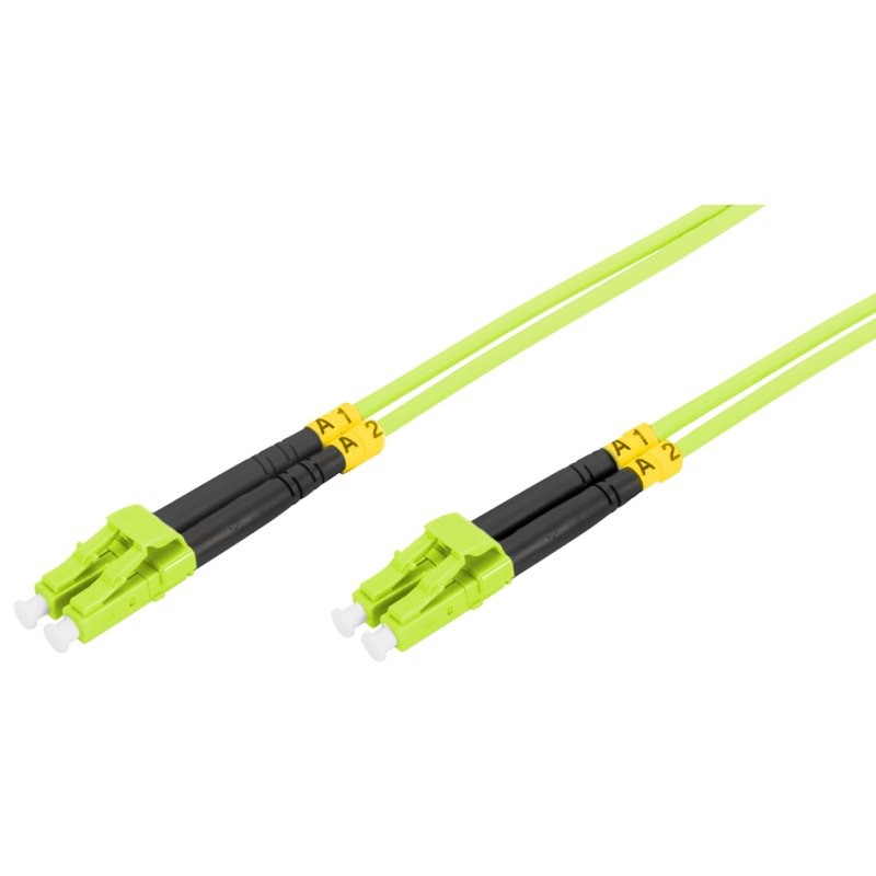 DIGITUS glasvezel patchkabel LC-duplex naar LC-duplex, limoengroen, OM5