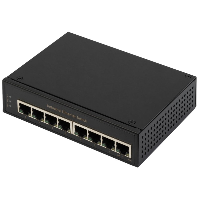 DIGITUS industrial Gigabit Ethernet switch, 8 ports, unmanaged