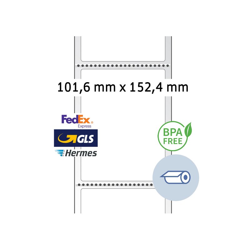HERMA étiquettes d'expédition thermodirect, rouleau, 101,6 × 152,4 mm, 1000 pièces