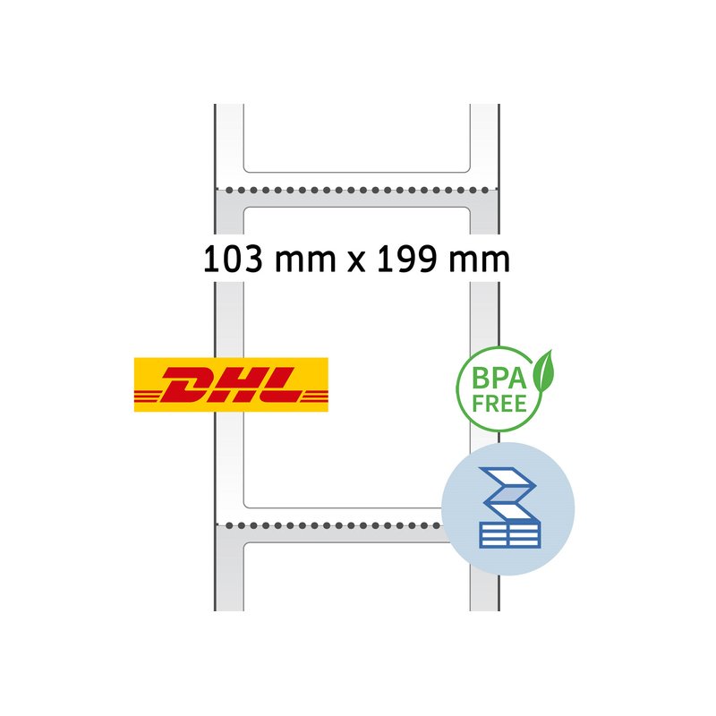 HERMA étiquettes expédition thermodirect, 103 × 199 mm, 1100 pièces