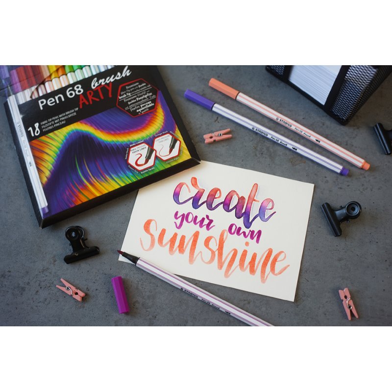 STABILO crayons pinceaux Arty, pointe pinceau flexible, 30 pièces