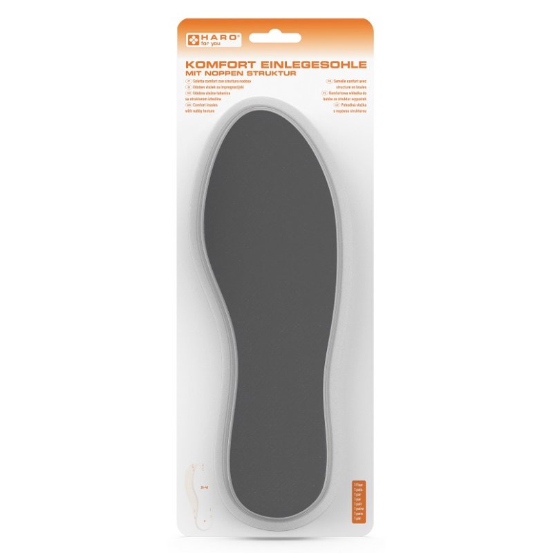 HARO semelle intérieure Comfort avec structure bosselée, taille 41-46, 1 paire