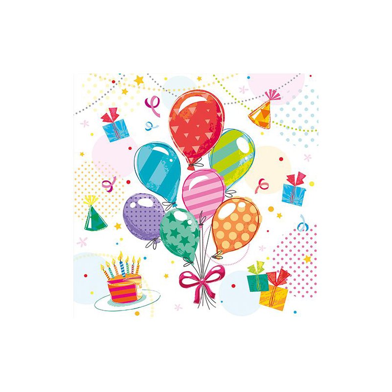 PAPSTAR serviettes Fete motif, 33×33 cm, 3 plis, 20 pièces