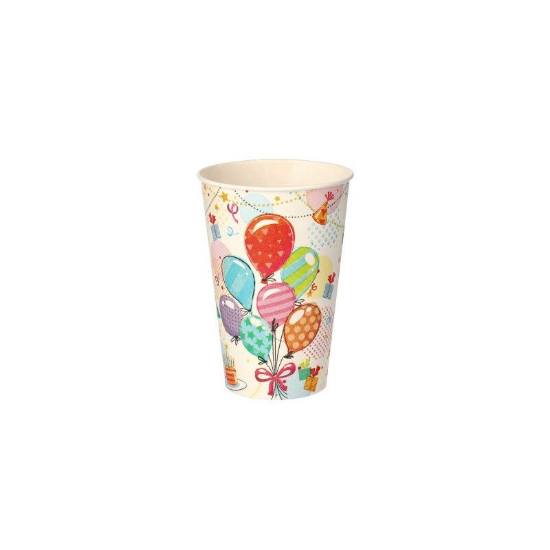 PAPSTAR gobelets en carton Fete, 0,2 l, avec motif, 10 pièces