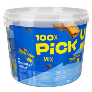PiCK UP! koekjesrepen Choco/Milk minis, voordeelbox, 100 stuks à 10,6 g