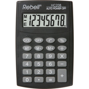 Rebell rekenmachine HC 208, zwart, 8-stellig display