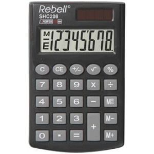 Rebell zakrekenmachine SHC 208, zwart, 8-stellig display