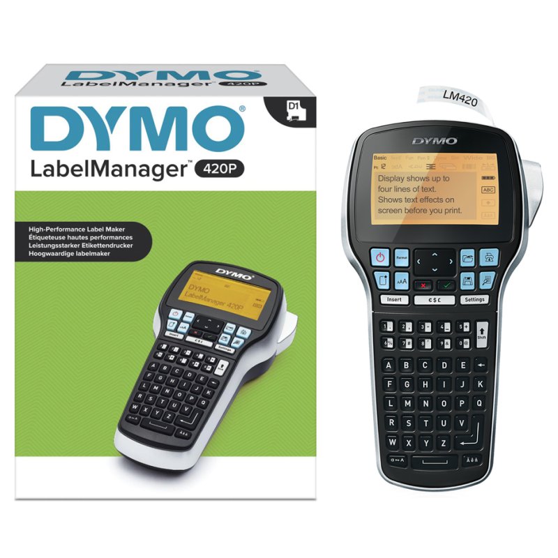 Dymo LabelManager 420P labelprinter, handheld, USB-aansluiting, Li-ion accu