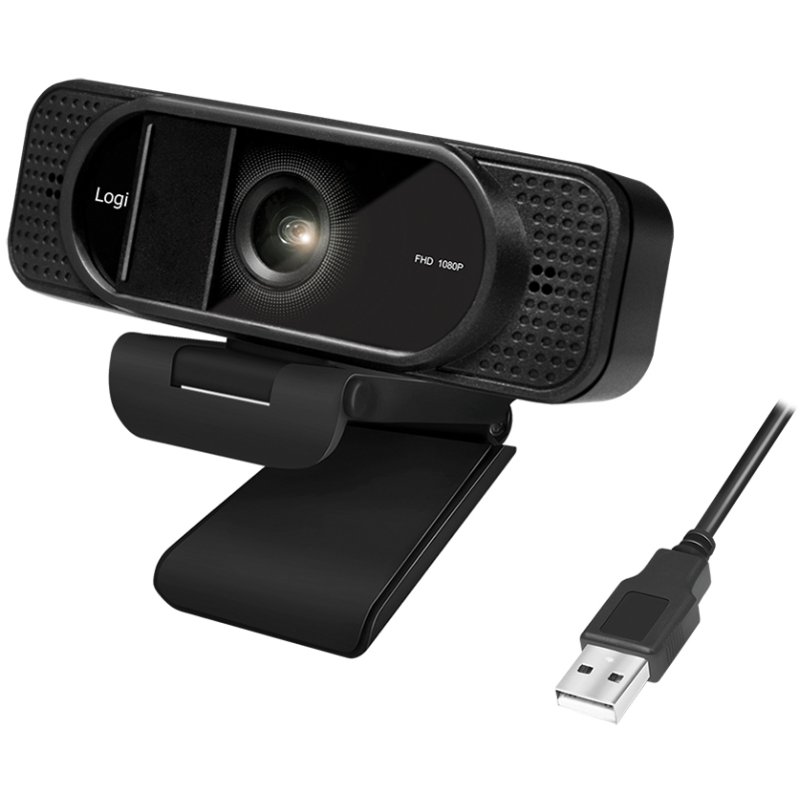 LogiLink Full HD USB webcam with dual microphone, black, 96° wide angle
