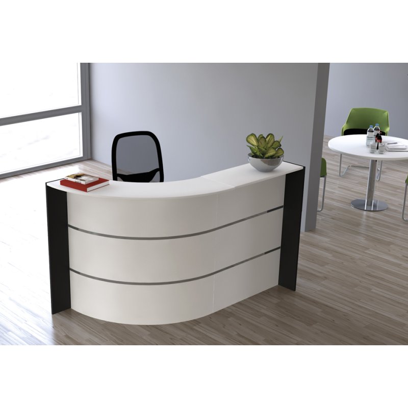 kerkmann comptoir BARI Kompakt, 1750×950 mm, anthracite/blanc