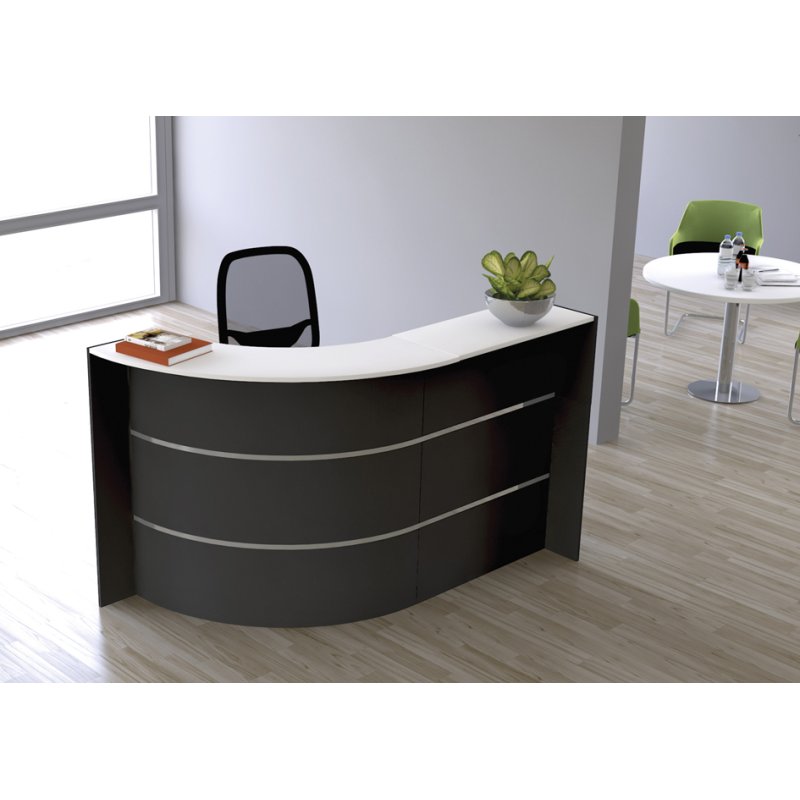 kerkmann comptoir BARI Kompakt, 1750×950 mm, anthracite/blanc
