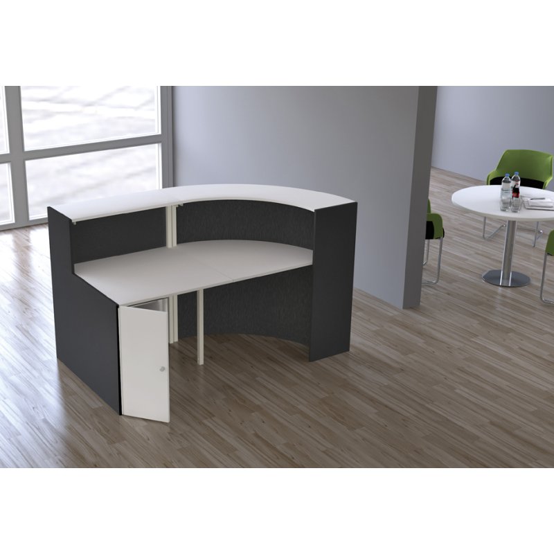 kerkmann comptoir BARI Kompakt, 1750×950 mm, anthracite/blanc