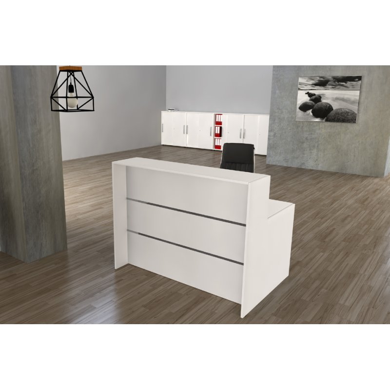 kerkmann comptoir linéaire BARI Kompakt, anthracite, 1400×800×1120 mm