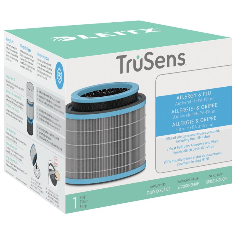 LEITZ HEPA-filter voor TruSens Z-1000 luchtreiniger, antiviraal, 99% filtert allergenen
