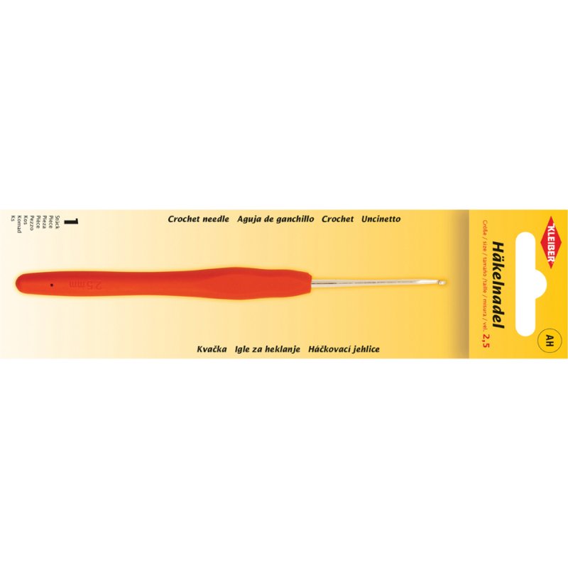 KLEIBER set de crochets, taille 4,5, manche en plastique, rouge