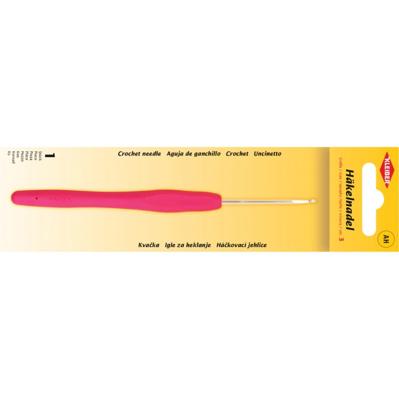 KLEIBER set de crochets, taille 4,5, manche en plastique, rouge