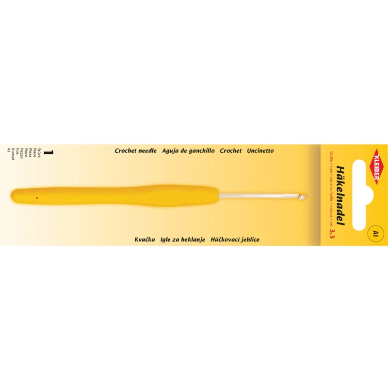 KLEIBER set de crochets, taille 4,5, manche en plastique, rouge