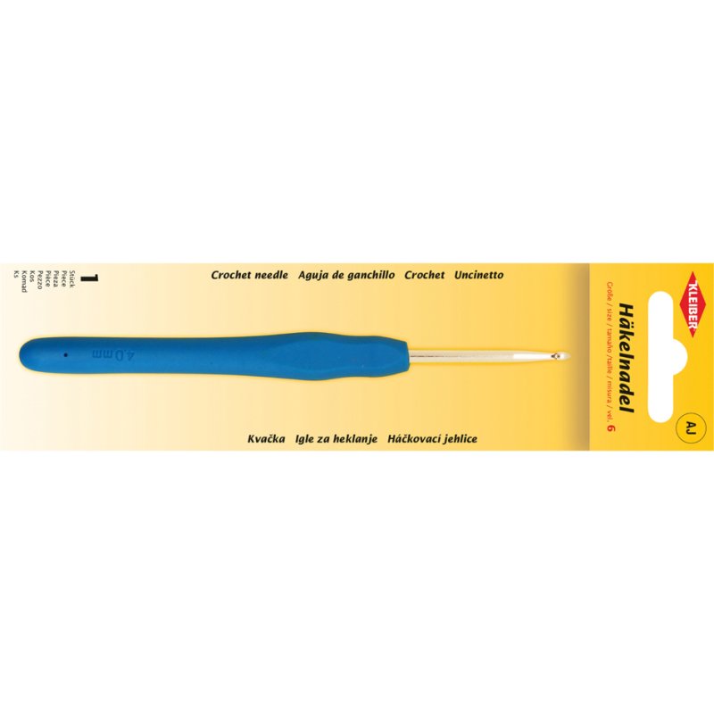 KLEIBER set de crochets, taille 4,5, manche en plastique, rouge