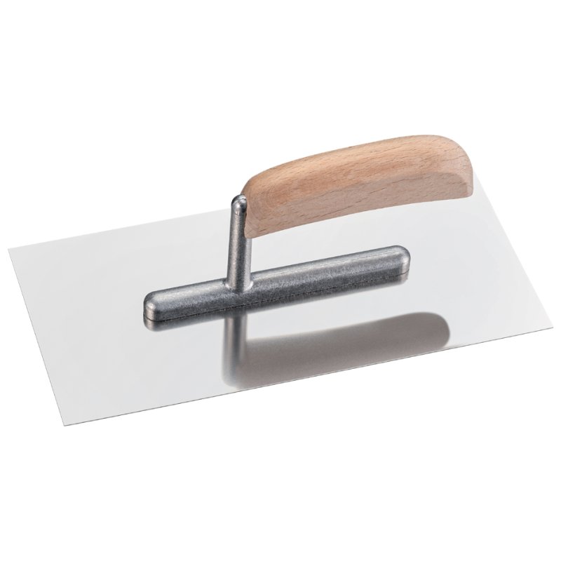 WESTEX couteau à enduire acier inoxydable, manche en bois, 270 × 130 mm