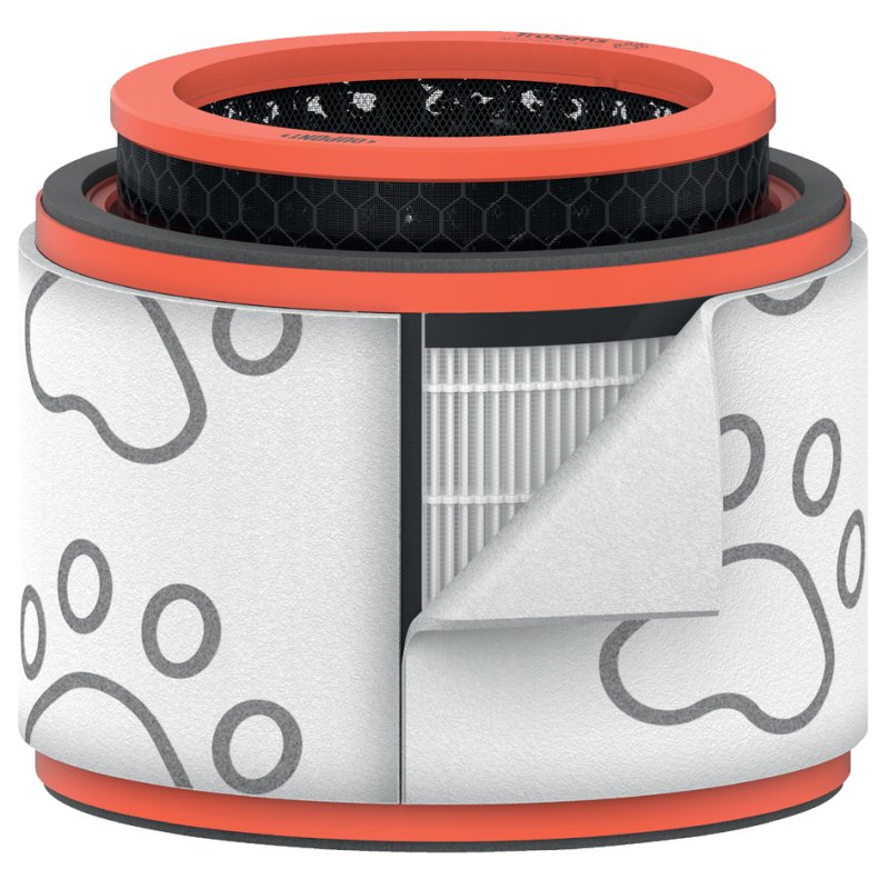 LEITZ HEPA filter for pets, black/red, TruSens Z-1000, washable, cotton pre-filter