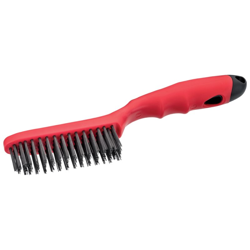 WESTEX brosse à fils d'acier, poignée plastique, 4 rangées, surface antidérapante