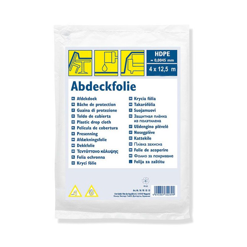 WESTEX afdekfolie Standard, HDPE, transparant, 4 × 5 m