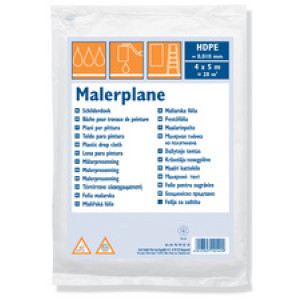 WESTEX afdekfolie, HDPE transparant, 10 my, 4 × 12,5 m