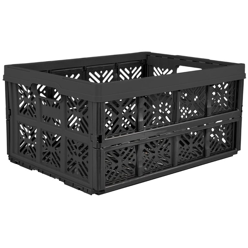 keeeper boîte de rangement pliable Ida, 32 litres, noir, 480×350×230 mm