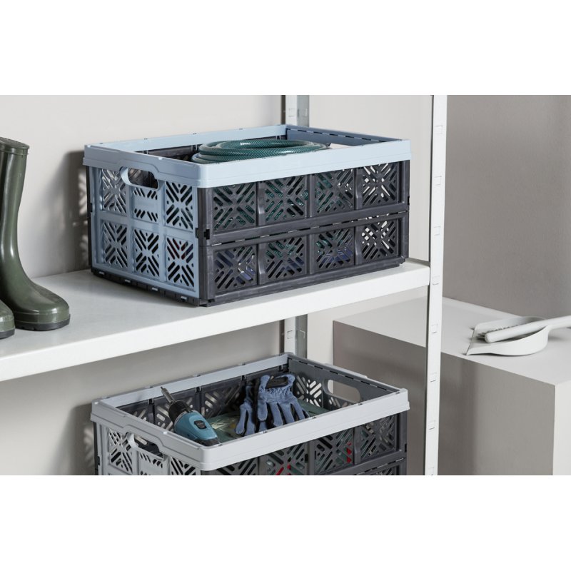 keeeper boîte de rangement pliable Ida, 32 litres, noir, 480×350×230 mm