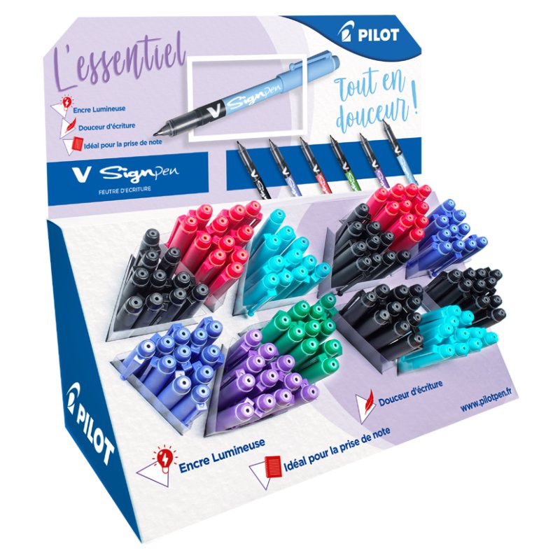 PILOT V Sign Pen felt-tip pens, 0.6 mm, assorted colours, 144 pieces