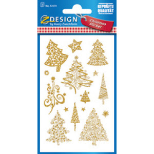 Avery Vormgegeven Kerstmis-stickers 'Bomen'