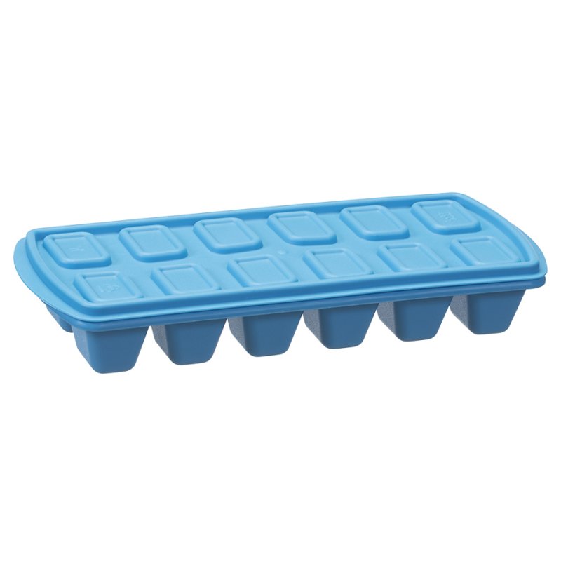 plast team Moule à glaçons avec couvercle, blanc, 239×98×38 mm