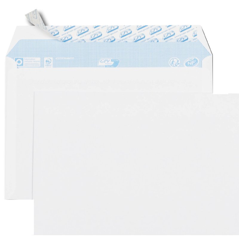 GPV enveloppes C5, blanc, fenêtre droite, 70 pièces