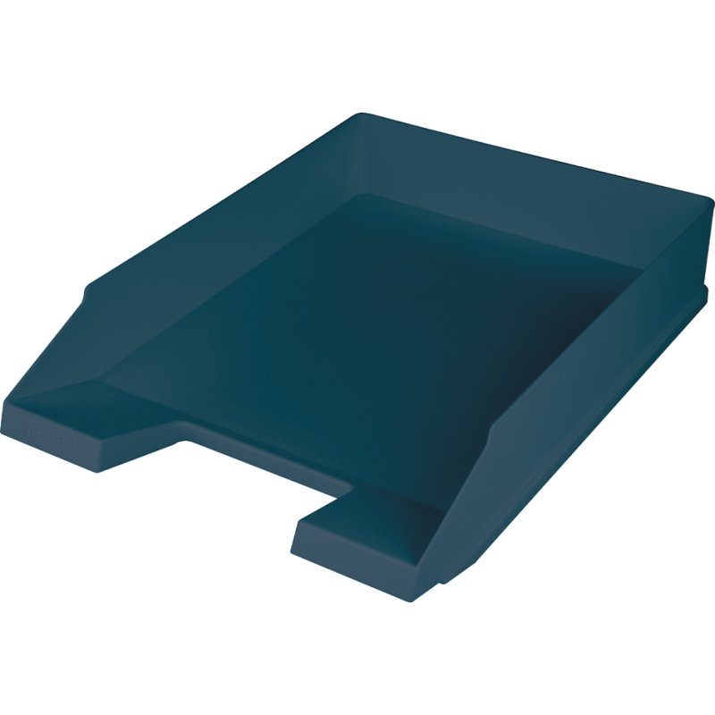 helit bac à documents A4, bleu, empilable, plastique recyclé