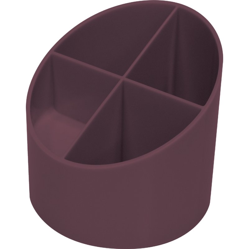 helit porte-crayons 4 compartiments, bleu, plastique recyclé